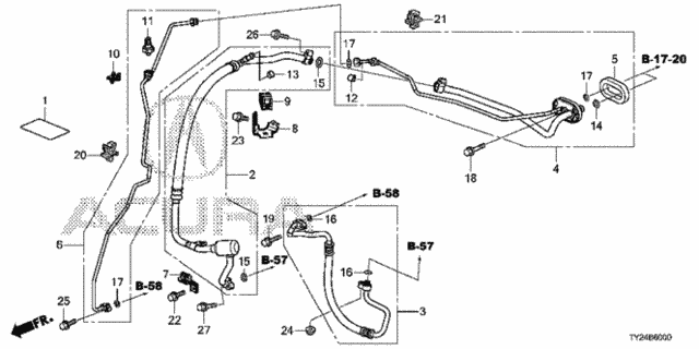 A/C Air Conditioner (Hoses/Pipes) (2WD) for 2015 Acura RLX #0