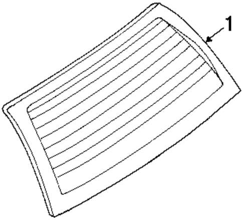 Glass - Lift Gate for 1999 Mercury Tracer #0