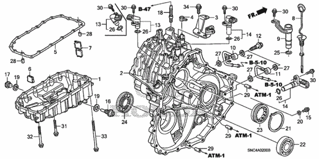 Transmission Case for 2007 Honda Civic #0