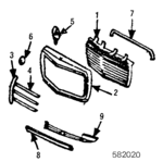 1238880097 - Body: Grille Repair Kit for Mercedes-Benz Image