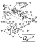 5183523AA - Rear Axle: Driveshaft Yoke Flange for Jeep: Commander, Grand Cherokee Image