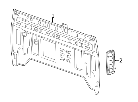 Back Panel for 2017 GMC Sierra 1500 #1