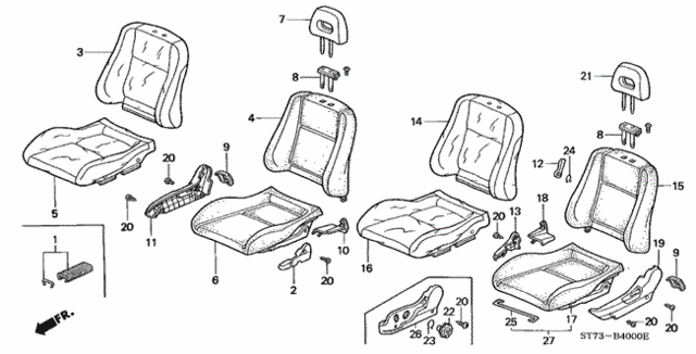 Front Seat for 1998 Acura Integra #0