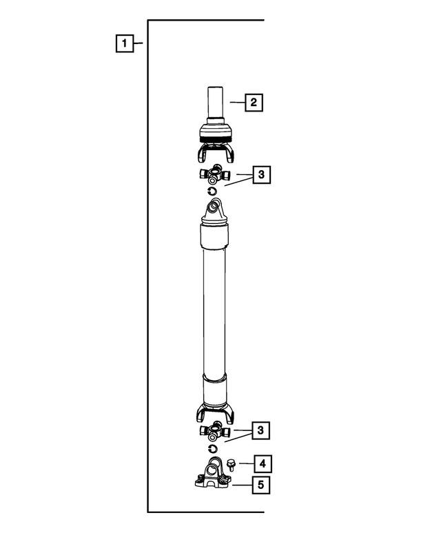 68034651AC - Rear Axle; Corporate 9.25; Differential and Drive Line: Drive Shaft for Mopar Image