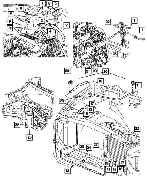 Air Conditioner and Heater Plumbing for 2007 Dodge Ram 3500 #1