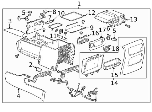 Center Console for 2018 GMC Yukon XL #0