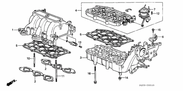 Intake Manifold for 1990 Acura Legend #0