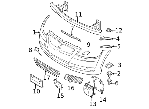 Bumper & Components - Front for 2007 BMW 328i #1