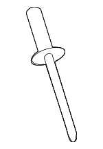 MU001657 - Body: Bumper Bracket Rivet for Mitsubishi Image