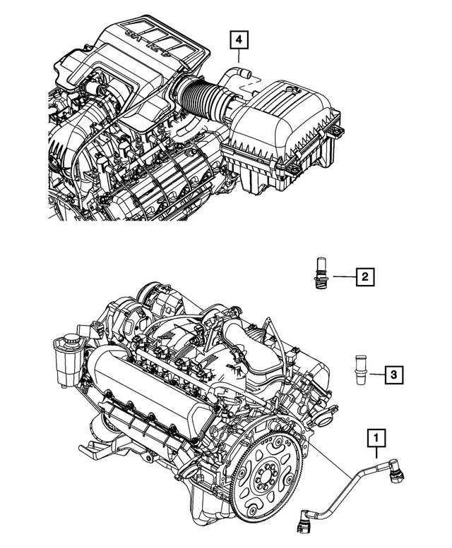 53032856AB - 4.7L Gas; Engine: Crankcase Vent To Intake Manifold Tube for Mopar Image image