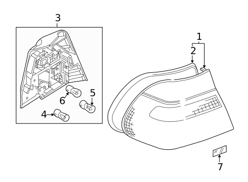 Tail Lamps for 2001 BMW 325xi #0