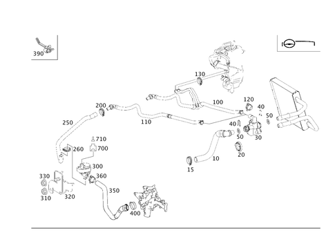Heating Water Lines for 2006 Mercedes-Benz CLS55 AMG #0