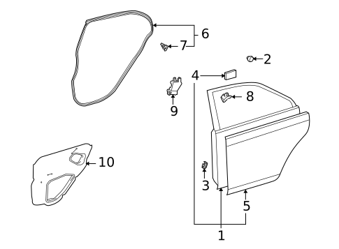Door & Components for 2013 Toyota Corolla #1