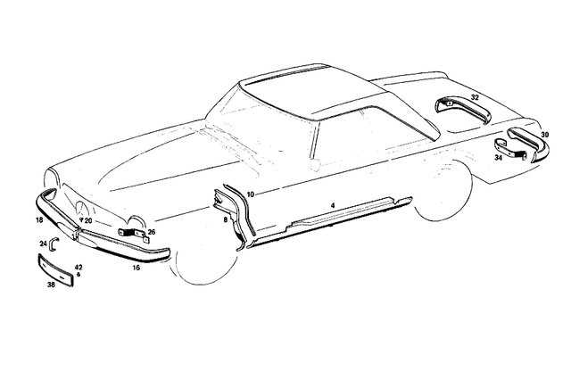 1138830301 - : Rocker Panel for Mercedes-Benz Image