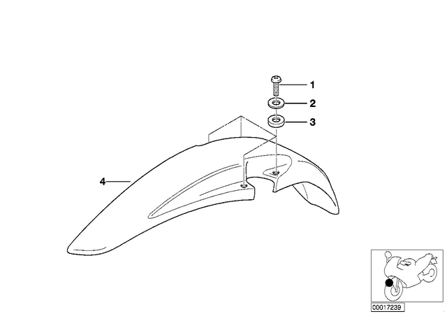 46612307327 - : Wing Low, Primed, Front for BMW-Motorrad Image