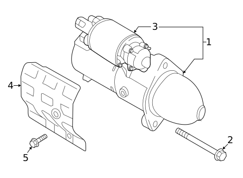 Starter for 2015 Hyundai Genesis #0