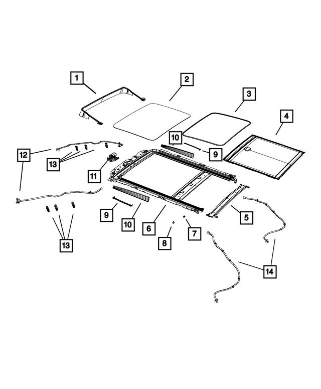 68083210AA - Body Sheet Metal Except Doors: Sunroof Connecting Arm for Mopar Image