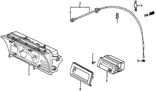 Speedometer - Clock for 1984 Honda Prelude #0