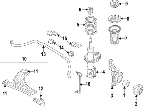 Suspension Components for 2009 Pontiac G3 #0