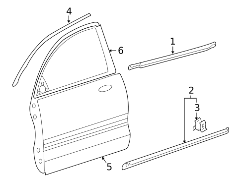 Exterior Trim - Front Door for 2010 Kia Optima #0