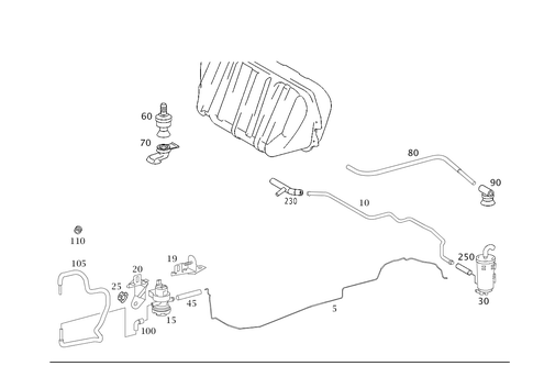 Closed Fuel-Evaporation-Control System for 2003 Mercedes-Benz S 55 AMG&reg; #0