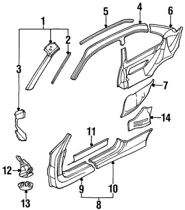 41328119113 - Body: Windshield Frame for BMW Image