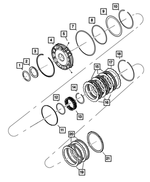 68263853AA - Automatic Transmission Multi-Speed: Transmission 2nd And 4th Clutch Piston Retainer for Chrysler: Aspen | Dodge: Dakota, Durango, Ram 1500, Ram 2500, Ram 3500 | Jeep: Commander, Grand Cherokee, Liberty | Ram: 1500, 1500 Classic, 2500, 3500, Dakota Image