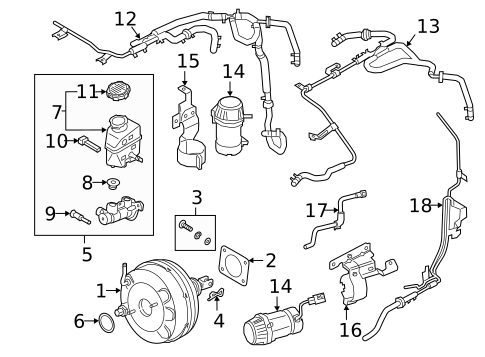 Master Cylinder - Components On Dash Panel for 2019 Genesis G70 #0