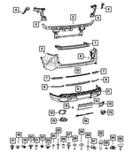 68402963AA - Frame, Bumper and Fascia: Bumper Reinforcement for Mopar Image