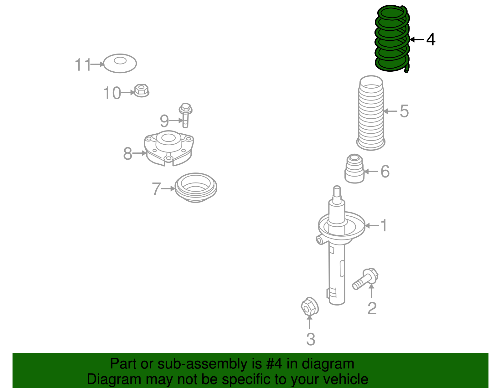 2010-2018 Volkswagen Coil Spring 5N0-411-105-AA | VW Direct Auto Parts
