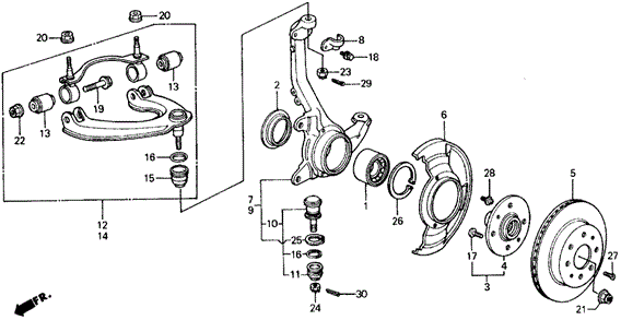 Knuckle for 1990 Honda Civic #0
