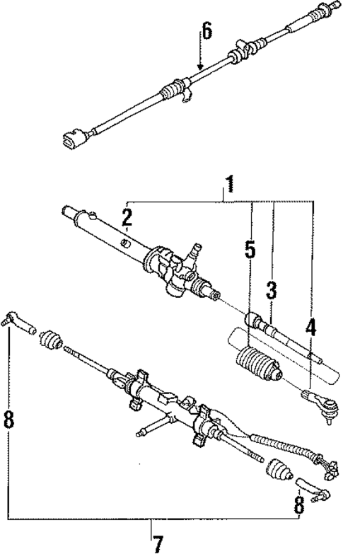 Steering Gear & Linkage for 1989 Mazda 626 #0