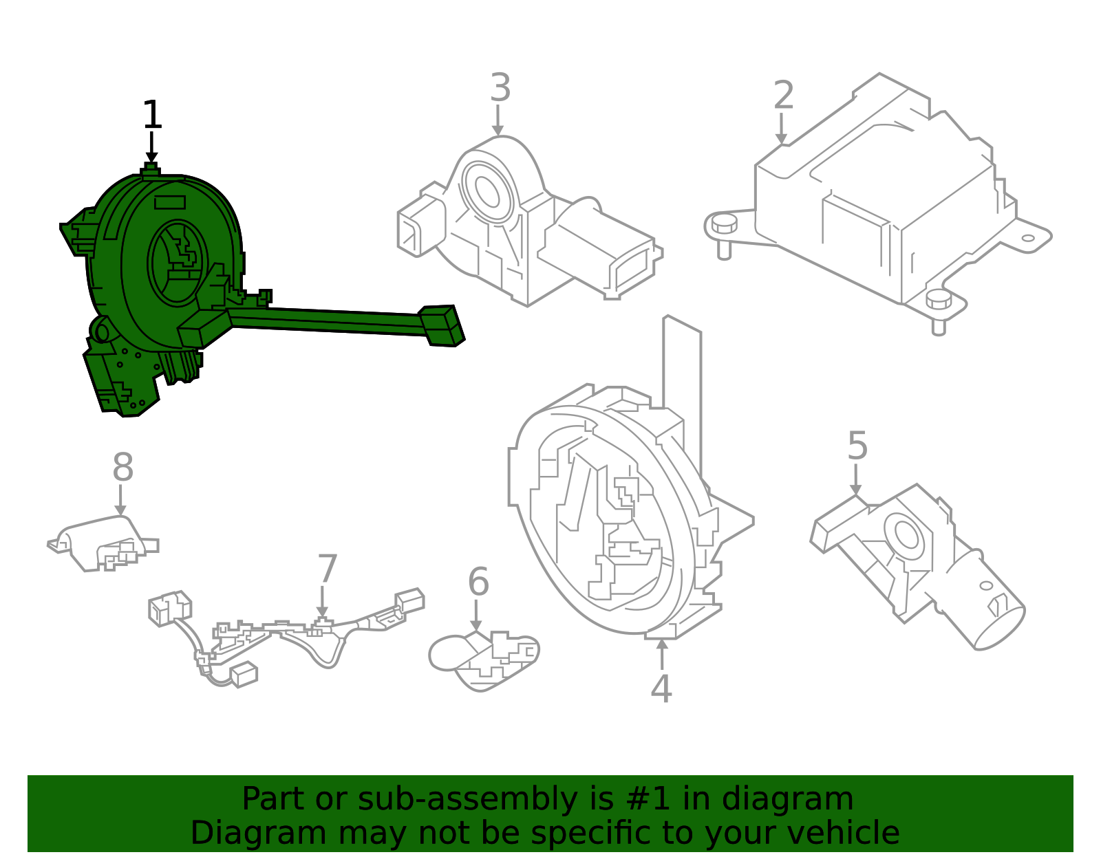 2018-2025 Nissan Clock Spring 25554-6CA2A | Parts for Nissans