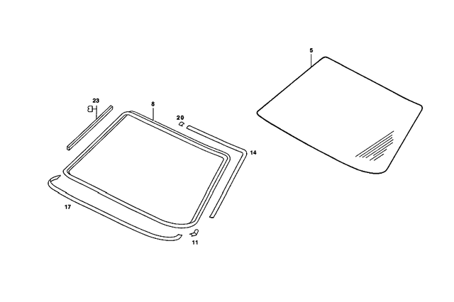 1236700139 - Windows: Sealing Frame for Mercedes-Benz Image image