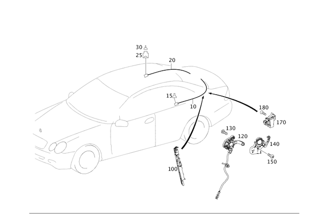 2095400206 - Soft Top: Wiring Harness for Mercedes-Benz Image image