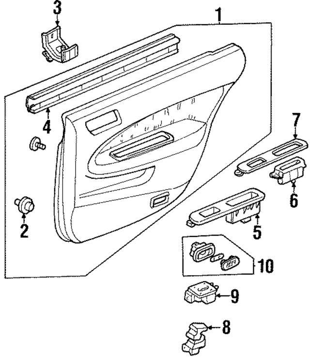 83733SW5A10ZD - Body: Door Trim Panel for Acura Image