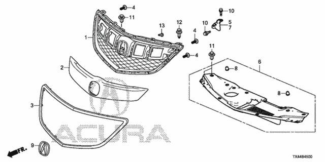 Front Grille (1) for 2014 Acura RDX #0