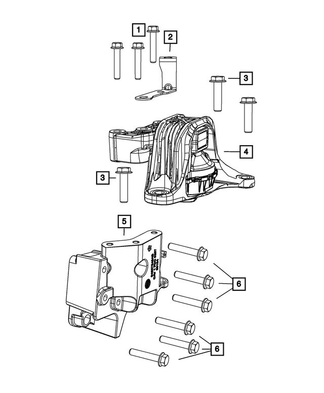 68092565AA - 1.4L Gas; Engine: A/c Line Bracket for Mopar Image