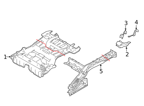 Rear Floor & Rails for 2015 Volvo V60 #0