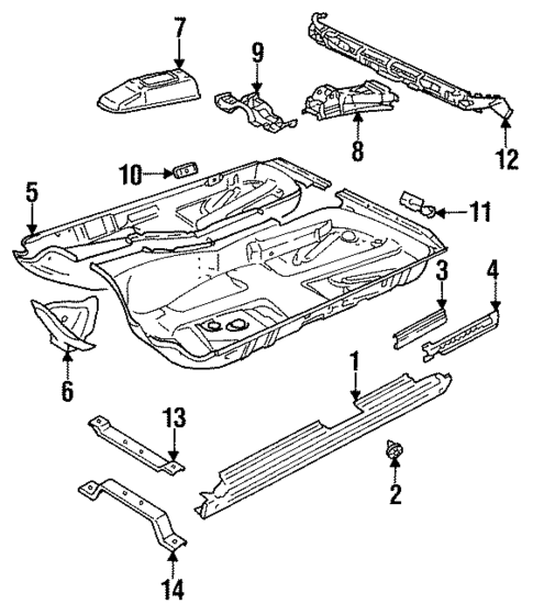 Floor & Rocker for 1994 Audi 90 Quattro #0