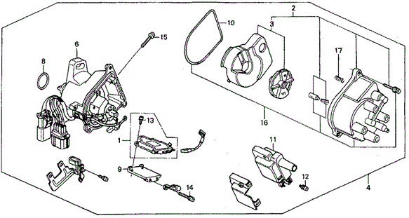 Distributor ('90-'91) (TEC) for 1991 Honda Accord #0