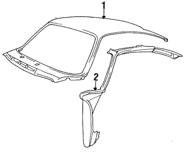 99350203000GRV - Body: Roof Side Rail for Porsche Image