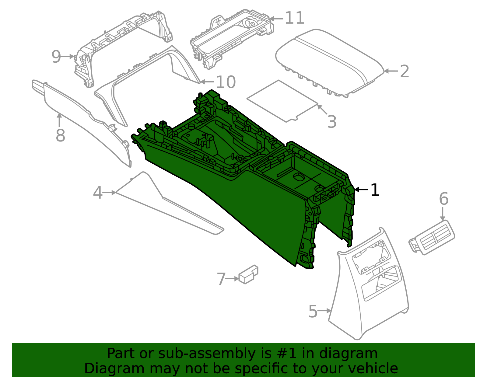 2024-2025 Mazda 2024 Mazda CX-90 - Console Base KMV7-64-420A-02