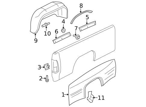 Fender for 2003 Dodge Ram 3500 #0
