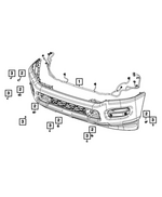 68646151AB - Frame, Bumper and Fascia: Front Fascia Wiring for Mopar Image