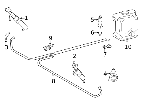 Washer Components for 2009 Mercedes-Benz SL63 AMG #0