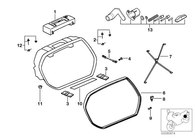 46542317067 - : Set Of Hinge Rivets for BMW-Motorrad Image