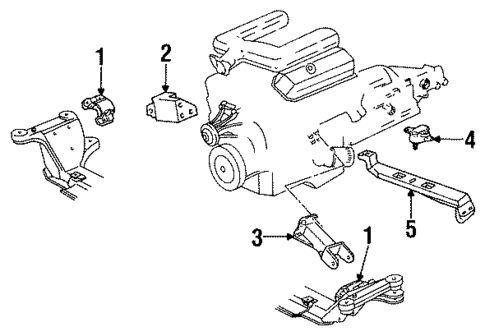 Engine & Trans Mounting for 1994 Pontiac Firebird #0