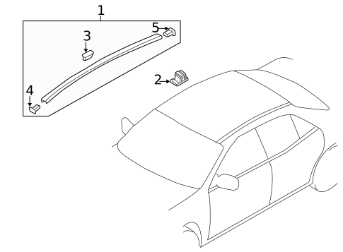 Exterior Trim - Roof for 2003 Mazda Protege5 #0