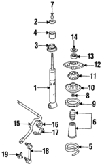 855411335A - Suspension: Stabilizer Bar Clamp for Audi: 100 Quattro, 4000, 4000 Quattro, 80, 80 Quattro, 90, 90 Quattro, A6 Quattro, Coupe, Quattro, S4, S6 Image